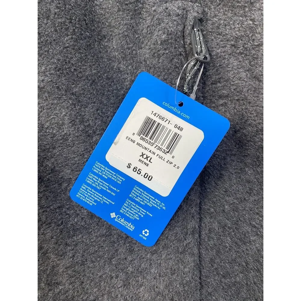 Columbia Steens Mountain Full Zip 2.0 XXL Dark Gray Fleece Jacket